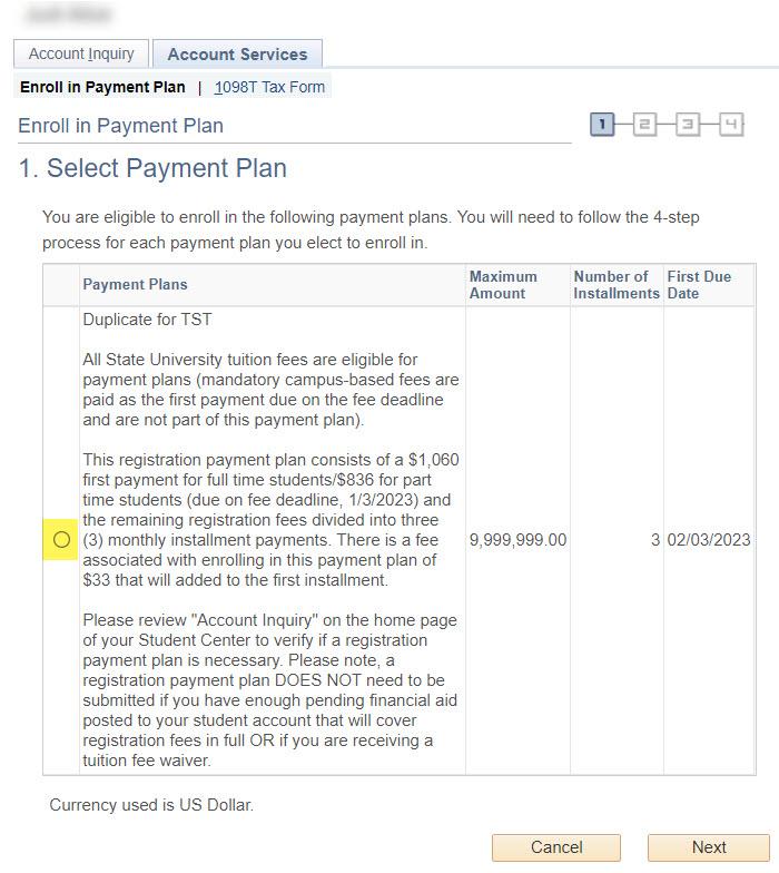 Payment Plan Page 3